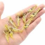 10PCS Glow-in-the-dark Silicone Shrimp Fishing Lure With Hooks - Realistic Soft Prawn Bait For Carp And Other Fish - Essential T
