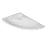 Bath Corner Salina White Left-hand Acrylic Built-in W150CMXD97CMXH40CM