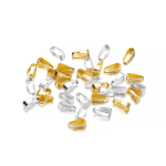 100PCS PACK 7-8MM Pendant Clasp Golden Clips Connectors For Jewelry Making Finding Necklace Accessories Supplies