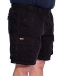 Mens Eagle Baler Cargo Elast Shorts - 34 Black