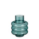 Lino Glass Vase Tubed Green 23 X 18CM