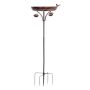 Garden Decor Outdoors Freestanding Metal Bird Bath & Feeder 100CM
