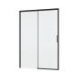 Shower Door Single Slider Remix Black With Clear Glass 120X195CM