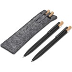 Mimo Recycled Aluminum Ball Pen & Pencil Set – Black