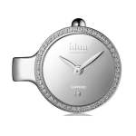 Mirror Dial Cz Pendant Charm Watch
