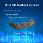 Three Fold Touchpad Keyboard. Comfortable Frosting Feel Practical Touch Pad Light Weight And Thin Thickness Compatible With Thre