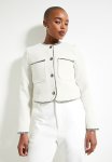 Edit Co-ord Tweed Blaket Stitch Jacket - Milk Tweed