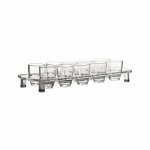 Bar Butler 10 Clear Plastic Shot Glasses On Tray 25ML