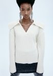 Collared Wool Jumper - Cream
