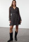 Multicolored Belted MINI Woven Dress