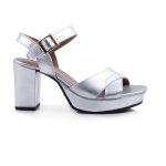 12676 Silver - Silver 9 Metallic Leather