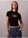 Calvin Klein Fitted Script T-Shirt Blk - XL Black