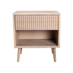 Fluted Master Pedestal - Oak Water-based Matte