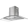 Falco 90CM Curved Glass S/steel Chimney Extractor FAL-90-CGS