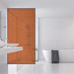 Orange Frosted Shower Vinyl Panel Sticker