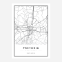Art Poster - Pretoria Map