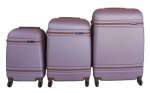 Smte 3 Piece Nexco Travel Luggage Set Rose Gold With Keychain