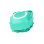 Soft Silicone Shampoo Dispensing Pet Grooming Brush - Blue