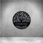 Outdoor Circle Frame 7 With Custom Text - 450MM Grey