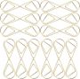 50PCS Small Dripping Shape Metal Paper Clips MINI Binder Clips