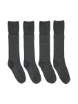 2 Pack Grey School Hose Socks - Shoe 7 1 2 - 10 Grey