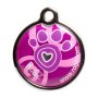 Rogz Id Tagz Large 31mm Metal Tag - Pink Paws