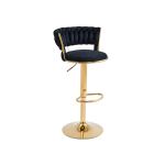 Stylish Bar Chair Gold Frame Black