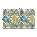Leather Luggage Tag Yellow Diamond