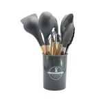 12 Piece Kitchen Utensil Set Light Grey