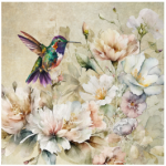Bloom Tear Resistant Deco Print Humming Bird And