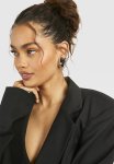 Silver Oversized Bubble Stud Earrings - Silver