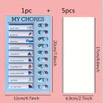 1PC Reusable Daily Task Planning Board Detachable Chore Checklist Self-discipline Punch Card Multi-purpose Task Board With 5 She