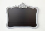 Grey Framed Wooden Black Board – 75X89CM