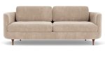Elinor 3 Seater Danny Cream Walnut Stained Legs - Danny Cream