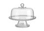 3-IN-1 Glass Cake Stand With Dome Cover 31.4CM