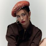 Orange Pearl Bling Beret