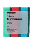 3 Pack Foam Scourer Set - All Sizes Assorted
