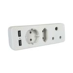Zs - Redisson Multiplug 3-WAY With 2XUSB For Phone Charging