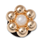 Goldair Gold And Pearl Tiny Flower Jibbitz - Multi Osfa