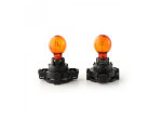 Car Turn Signal Light With Bulb Socket PY24W 12V 4300K Oem 1300610092 Set