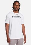 Under Armour Ua M Sliced Wordmark 60 40S Short Sleeve Tee - White & Black