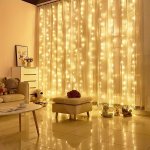 1 Pack Fairy Curtain Lights USB Plug In 8 Modes Christmas Fairy String Lights With Remote Controller For Bedroom Indoor Outdoor