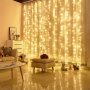 1 Pack Fairy Curtain Lights USB Plug In 8 Modes Christmas Fairy String Lights With Remote Controller For Bedroom Indoor Outdoor Weddings Party Decorations