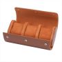 Portable Vintage Leather Watch Display Case Watch Storage Box Brown L