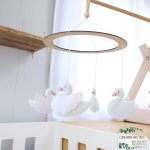 Cot Mobile Swan White