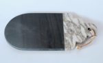 Black & White Shaped Marble & Slate Board 36X18CM