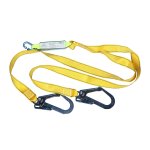 Double Lanyard With Shock Absorber & Scaffold Hook