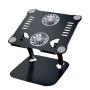 Collapsible Laptop Stand With 2 Fans - Ergonomic Laptop Riser With 2 Fans