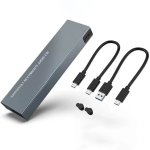 M.2 SSD To USB 3.1 Enclosure – External Case For Nvme & Ngff Ssds – 10GBPS High-speed Data Transfer Portable Aluminum Alloy – Co