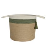 Floor Basket - Olive Jute Jungle - Medium